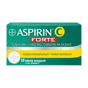 Aspirin C Forte, 800 mg + 480 mg, tabletki musujące, 10 szt.
