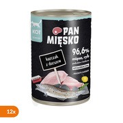 Zestaw 12 x Pan Mięsko, karma mokra dla kota, kurczak z dorszem, 400 g