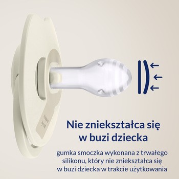 Canpol Lovi Prime, dynamiczny smoczek uspokajający silikonowy, 18 m+ Coconut/Ivory, 2 szt.