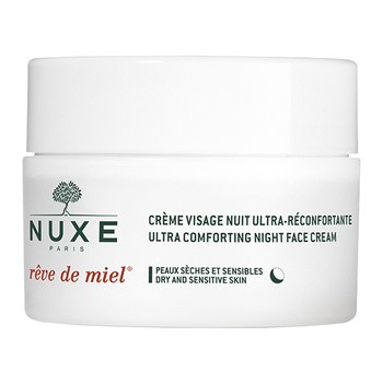 Nuxe Reve de Miel, ultrakomfortowy krem do twarzy na noc, 50 ml