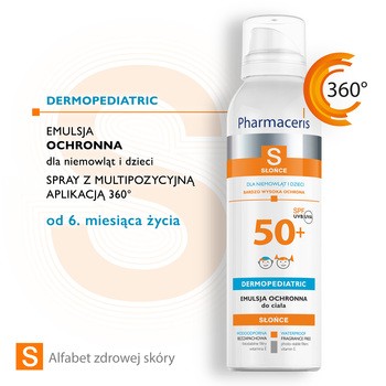 Pharmaceris S, emulsja ochronna dla niemowląt i dzieci SPF50+, 150 ml