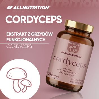 Allnutrition Mushrooms Cordyceps, kapsułki, 60 szt.