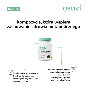 Osavi Tribulus Terrestris - saponiny 200 mg, kapsułki twarde, 90szt.