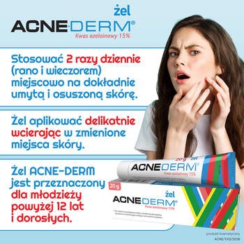 Acne-Derm, żel przeciwtrądzikowy i wybielający, 20 g