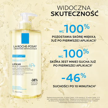 La Roche-Posay, Lipikar Huile Lavante AP+, olejek myjący, 1 l