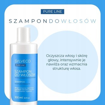 Sylveco Pure Line, szampon, nawilżająco-wzmacniający, 300 ml