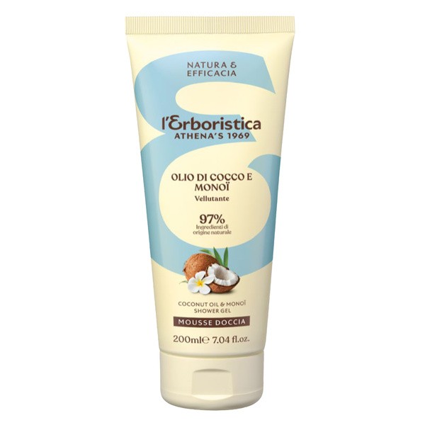 L'Erboristica L'Erboristica, Kokos mus zur Körperreinigung, Duschgel, 200 ml