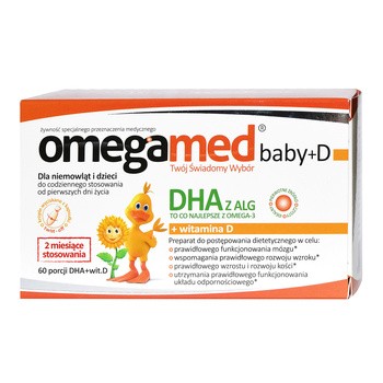 Omegamed Baby+D, kapsułki, twist-off, 60 szt.
