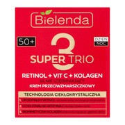 Bielenda Super Trio, silnie ujędrniający krem przeciwzmarszczkowy RETINOL + VIT C + KOLAGEN 50+, 50 ml        