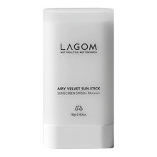 Lagom Airy Velvet Sun Stick SPF 50+ PA++++, sztyft przeciwsłoneczny twarz i ciało, 18 g