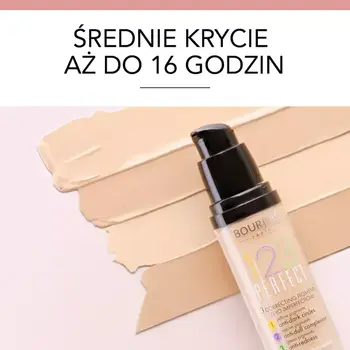 Bourjois 1, 2, 3 Perfect, podkład do twarzy o średnim kryciu, 54 Beige, 30 ml