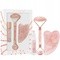 Zestaw Crystallove Rose Quartz, roller do twarzy + płytka gua sha + buteleczka roll-on, 1 szt.