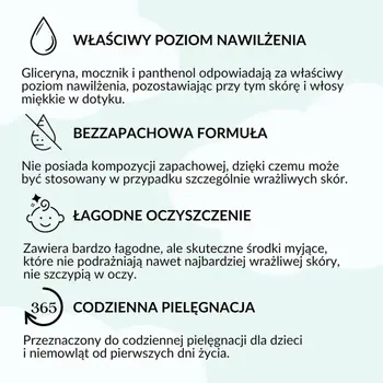 Sylveco dla dzieci, kremowy szampon i płyn do kąpieli, 300 ml