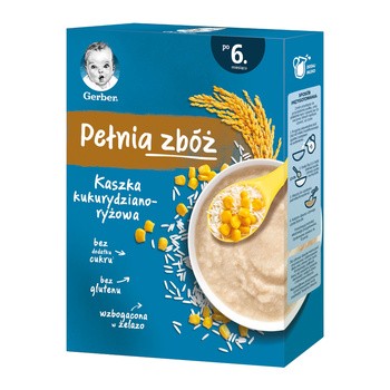 Gerber Pełnia Zbóż, kaszka kukurydziano-ryżowa, 6 m+, 180 g