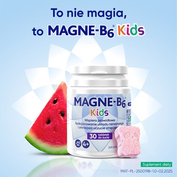 Magne-B6 Kids, tabletki do żucia, smak arbuzowy, 30 szt.