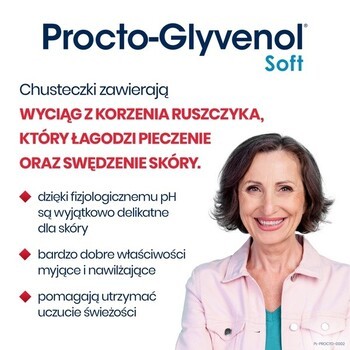 Zestaw Procto-Glyvenol, 400 mg + 40 mg, czopki doodbytnicze, 10 szt. + Procto-Glyvenol Soft, nawilżane chusteczki dla osób z hemoroidami, 30 szt.