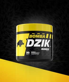 Dzik Bomba Preworkout Mango, proszek, smak mango, 300 g