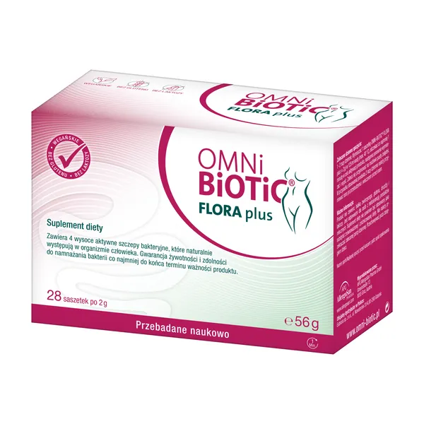 Пробиотик Omni-Biotic Flora Plus, лактобактерии, интимная микрофлора, для женщин, порошок, 28 саше