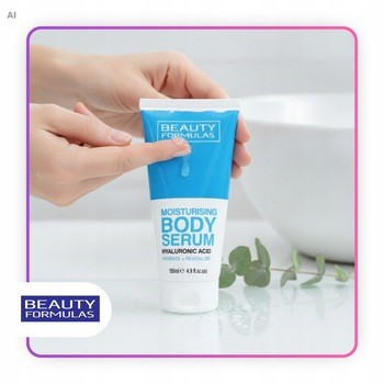 Beauty Formulas, nawilżające serum do ciała z kwasem hialuronowym, 150 ml