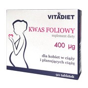 VitaDiet Kwas foliowy 400 µg, tabletki, 90 szt. https://azcdn.doz.pl/image/d/product/415d4676-scale-180x180.png
