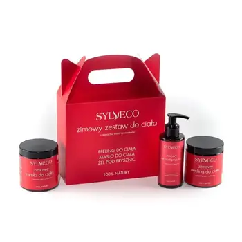 Sylveco, Zimowy Zestaw do ciała, peeling do ciała, 265 g  + żel pod prysznic, 150 ml + masło do ciała, 250 ml