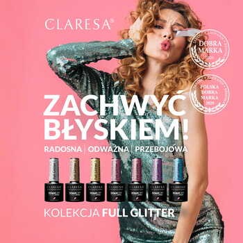 Claresa, lakier hybrydowy, Full Glitter 5, 5 g