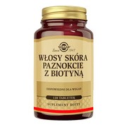Solgar Włosy Skóra Paznokcie z Biotyną, tabletki, 120 szt. https://azcdn.doz.pl/image/d/product/2cf31f70-scale-180x180.png