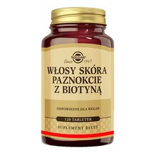Solgar Włosy Skóra Paznokcie z Biotyną, tabletki, 120 szt.