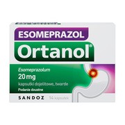 Esomeprazol Ortanol, 20 mg, kapsułki dojelitowe twarde, 14 szt.