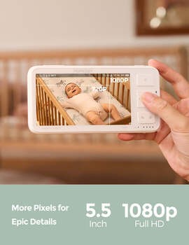 Momcozy Niania elektroniczna z ekranem 5,5" Full HD 1080P, 1 szt.