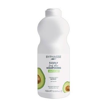 Byphasse Family Fresh Delice, szampon do włosów suchych, awokado, 750 ml