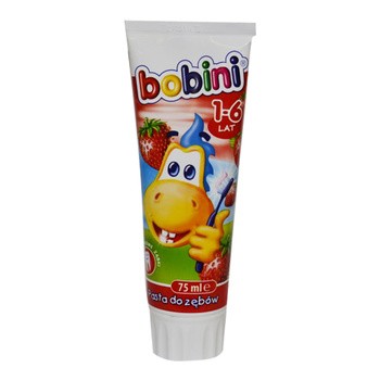 Bobini, pasta do zębów o smaku owocowym powyżej 1-go roku życia, 75 ml