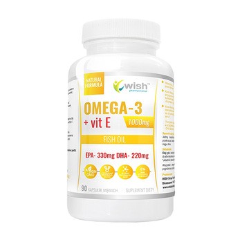 Wish Omega-3 + Vit E 1000 mg, kapsułki, 90 szt.