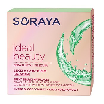 Soraya Ideal Beauty, lekki hydro-krem na dzień, cera tłusta i mieszana, 50 ml