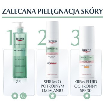 Eucerin DermoPure, serum o potrójnym działaniu z Thiamidolem do skóry ze skłonnością do trądziku, 40 ml