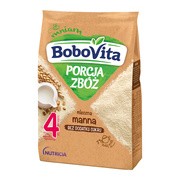 BoboVita Porcja Zbóż, kaszka mleczna, manna, 4m+, 210 g
