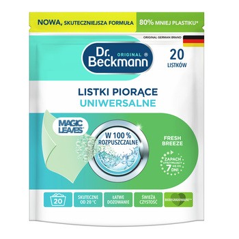 Dr. Beckmann, Magic Leaves, listki piorące uniwersalne, 20 szt.