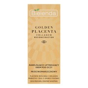 Bielenda Golden Placenta Collagen Reconstructor, nawilżająco-liftingujący krem przeciwzmarszczkowy pod oczy, 15 ml        