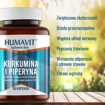 Humavit Kurkumina i piperyna, kapsułki, 60 szt.