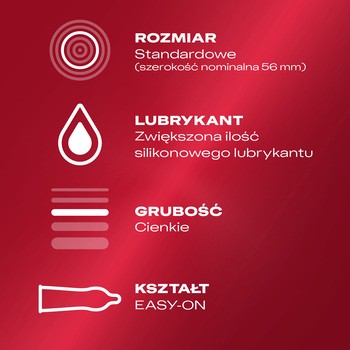 Durex, Feel Thin Extra Lubricated, prezerwatywy, 3 szt.