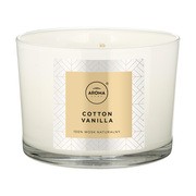 Aroma Home, Cotton Vanilla elegance series, naturalna świeca zapachowa, 115 g
