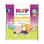 alt HiPP BIO od pokoleń, Jagodowe wafelki ryżowe, po 7. m-cu, 30 g