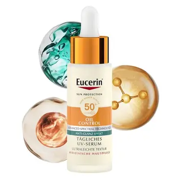 Eucerin Oil Control SPF 50+ Dry Touch, ultralekkie serum ochronne, 30 ml