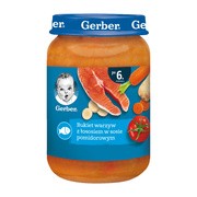 alt Gerber, obiadek bukiet warzyw z łososiem w sosie pomidorowym, 6 m+, 190 g