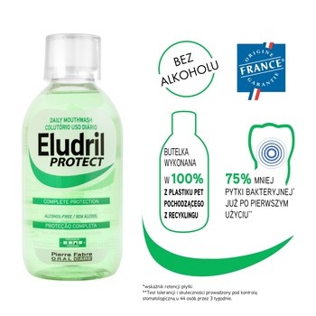 Eludril Protect, płyn do płukania jamy ustnej, 500 ml