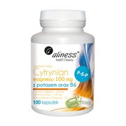 Aliness Cytrynian Magnezu 100 mg z potasem oraz B6, kapsułki, 100 szt. https://azcdn.doz.pl/image/d/product/81d4d95d-scale-180x180.png