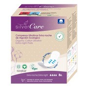Silver Care, ekstradługie podpaski ekologiczne, na noc, 8 szt. https://azcdn.doz.pl/image/d/product/e77bf1ee-scale-180x180.png