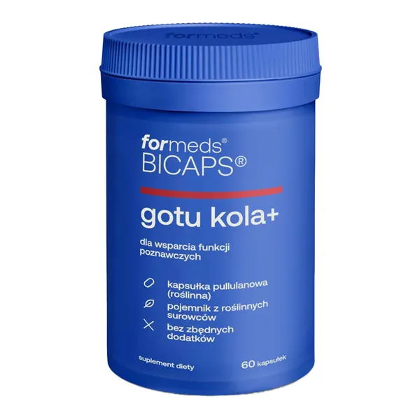 Готу кола ForMeds Bicaps Gotu Kola+ с цитиколином, 60 капсул