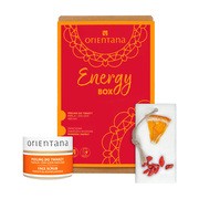 Zestaw Promocyjny Orientana Energy Box, peeling do twarzy papaja i żeń-szeń, 50 g + pachnąca zawieszka Bangkok Energy, 1 szt.        