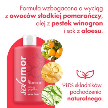 Solamor, żel pod prysznic, Orange Grapefruit, 500 ml